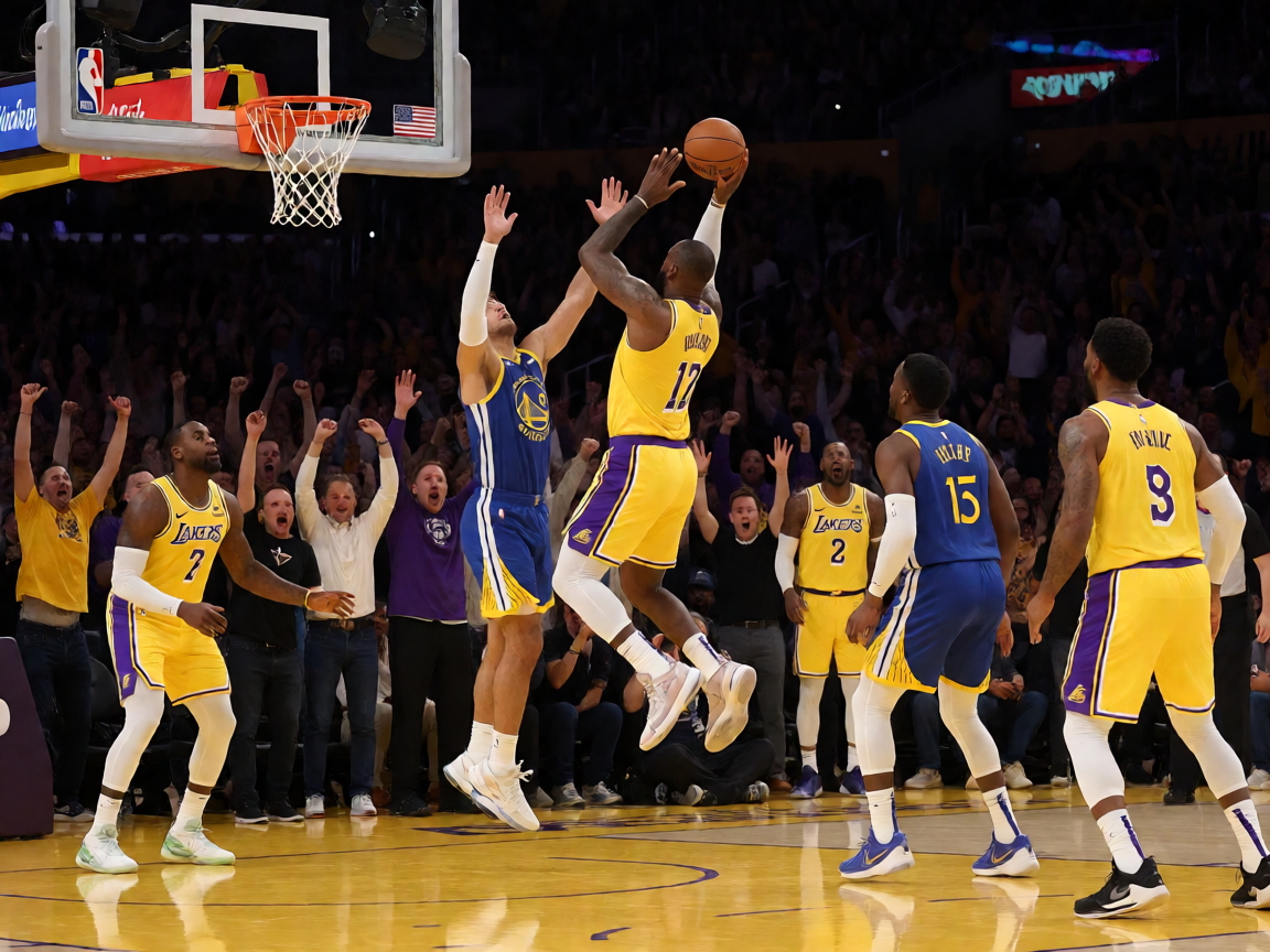 NBA常规赛湖人VS勇士精彩瞬间